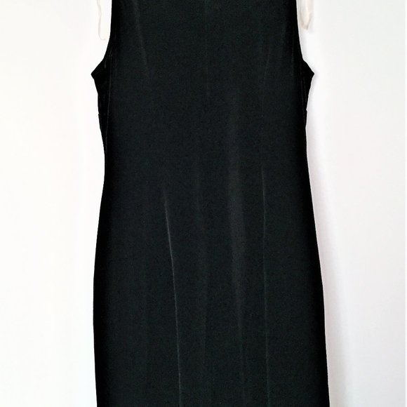 CONNECTED BLACK VELVET BEADED DRESS, SZ.8P - Picture 6 of 8